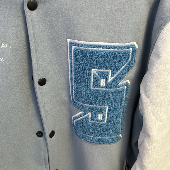 SOLE ET AL BABY BLUE VARSITY JACKET - Picture 2 of 7